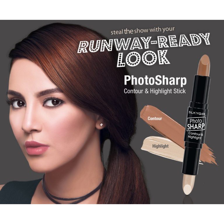 BÚT TẠO KHỐI 2 ĐẦU SILKYGIRL PHOTOSHARP CONTOUR &amp; HIGHLIGHTER CHÍNH HÃNG - 9281