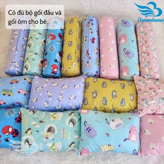 Gối ôm cho bé cotton 100%, vỏ gối ôm cho bé size 20 x 60 cm ruột gối bông - ảnh sản phẩm 2