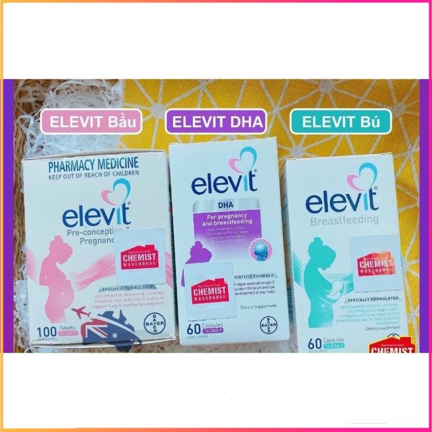 Elevit bầu Vitamin bầu Elevit úc có tem Chemist 100 viên Chuẩn air