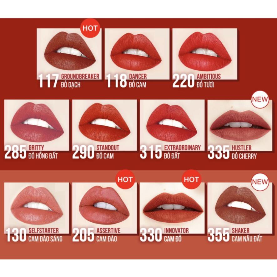 SON KEM LÌ MAYBELLINE 16H LÂU TRÔI 5ML SUPER STAY MATTE INK LIPSTICK (CITY EDITION) 💋