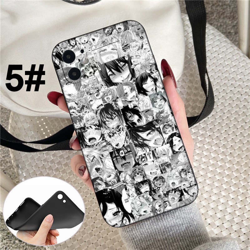 iPhone XR X Xs Max 7 8 6s 6 Plus 7+ 8+ 5 5s SE 2020 Soft Silicone Cover Phone Case Casing GR2 Ahegao Anime