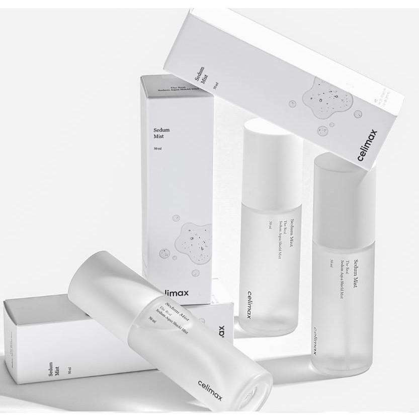 Xịt khoáng căng bóng da CELIMAX Sedum Aqua Shield Mist Cấp & Khóa ẩm cho da 50ml | BigBuy360 - bigbuy360.vn