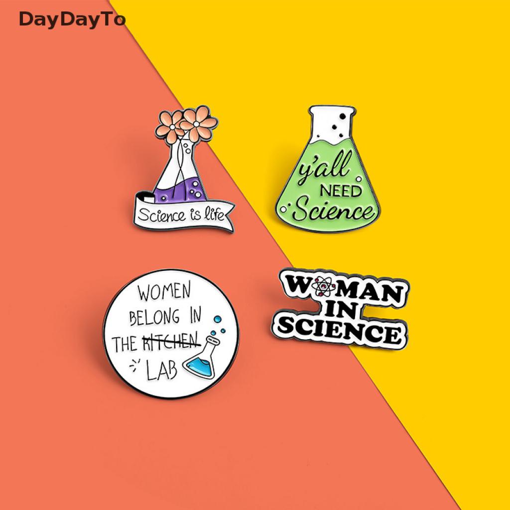 DayDayTo Chemistry Pharmacist Enamel Pin Science Metal Brooches Pins for Backpack Jewelry VN