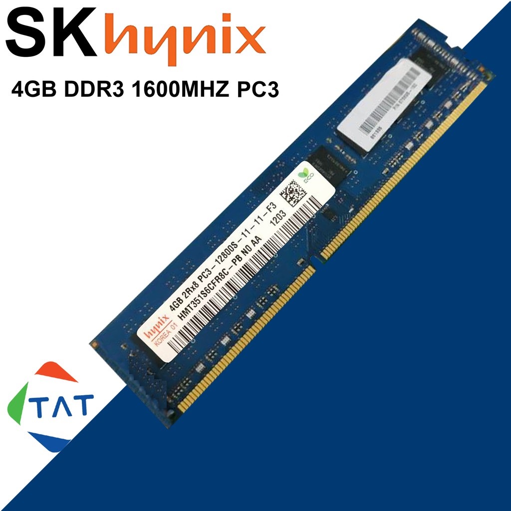 Ram Hynix Samsung Kington 4GB 1600MHz PC3-12800 1.5V Dùng Cho Máy Tính Để Bàn PC Desktop