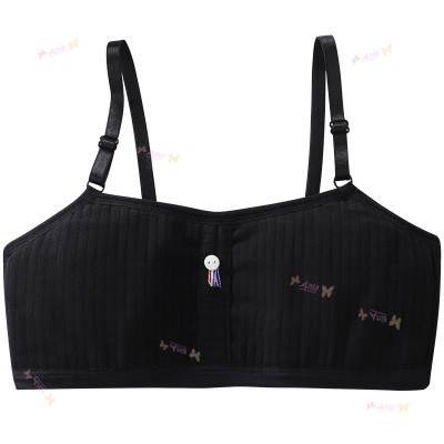 Áo Ngực Màu Trơn Thời Trang Trẻ Trung girl student double cotton bra teenager development vest
