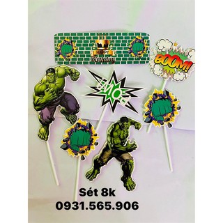 Set Cắm Xanh Phụ Kiện Trang Trí Bánh
