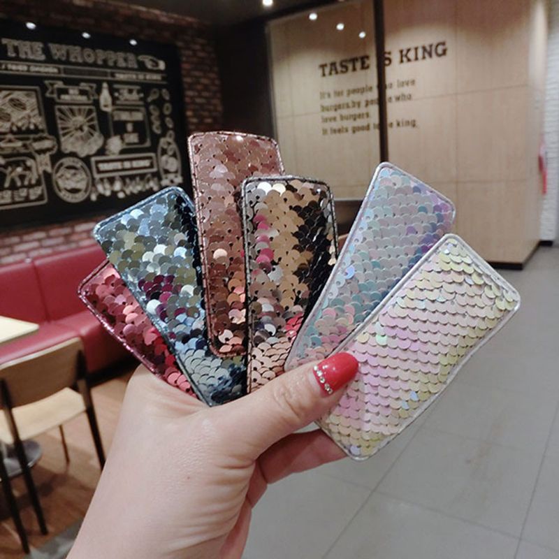 Kẹp Tóc Họa Tiết Vảy Cá Màu Gradient Cỡ Lớn Độc Đáo Cho Nữ