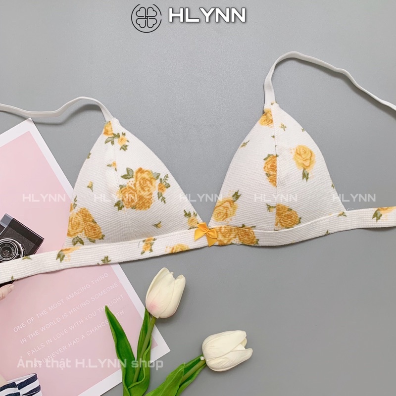 Set đồ lót cotton in hoa tam giác có mút m141 | BigBuy360 - bigbuy360.vn