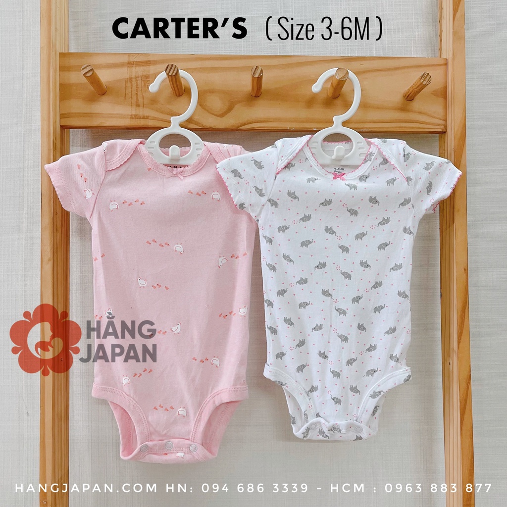 Bodysuit Carter VNXK cộc tay size 0-3-6-9-12-18M mẫu ngẫu nhiên