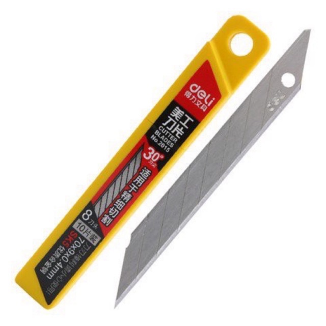 Lưỡi Dao Rọc Giấy Deli 2015 (Lưỡi Dao 30 Độ)