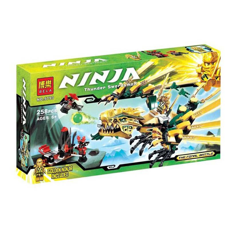 Bela 9793 Non Lego Ninjago Season Phần 2 Đồ chơi lắp ráp Minifigures Ninja Hoàng Kim Lloyd Garmadon xếp hình Rồng Vàng