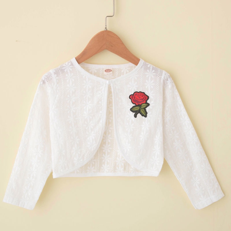 Áo Khoác Cardigan Tay Ngắn Phong Cách Công Chúa Dành Cho Bé Gái