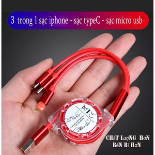 Dây sạc 3 trong 1 - dây cáp sạc 3 đầu