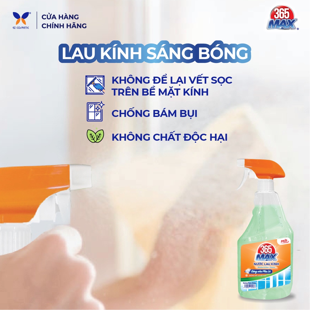 Nước Lau Kính Hương Thiên Nhiên 365 MAX 750 ml