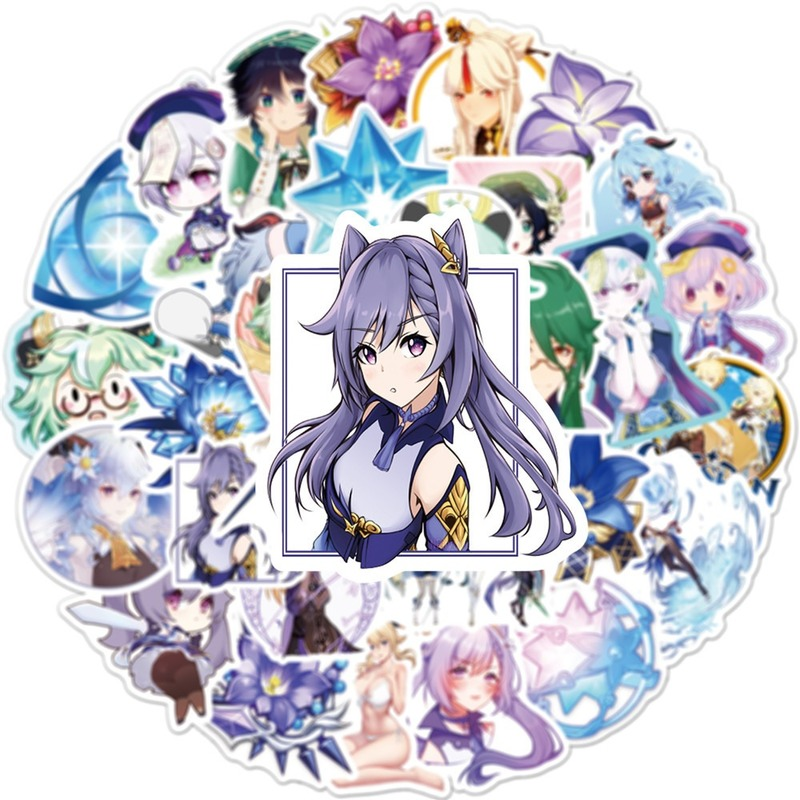 Set 50 miếng dán PVC chống va chạm chống thấm nước trang trí laptop/ xe đạp/ xe hơi