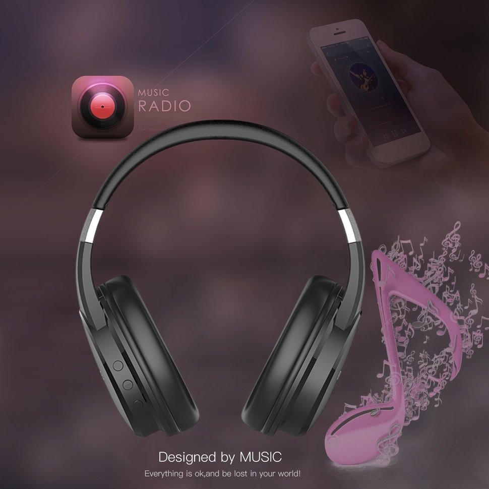Tai Nghe Bluetooth Chống Ồn Fb110 Âm Thanh Stereo Kèm Micro
