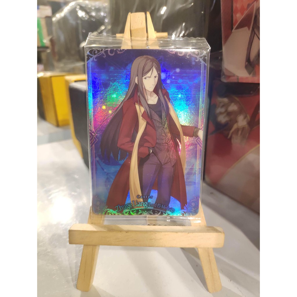 Thẻ bài bánh xốp Fate Grand Order FGO Zhuge Liang SP - Super Rare - Tặng bọc bài nhựa bảo quản
