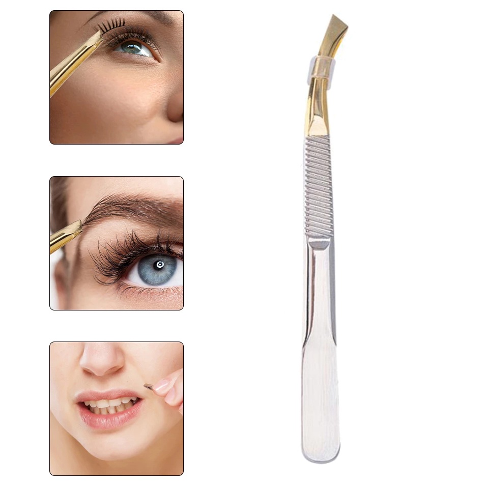 1 Nhíp Inox Nhổ Lông Mày Đa Năng