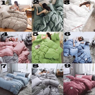 13 Set chăn ga gối cotton tici cao cấp màu trơn(Chat chọn màu với shop)