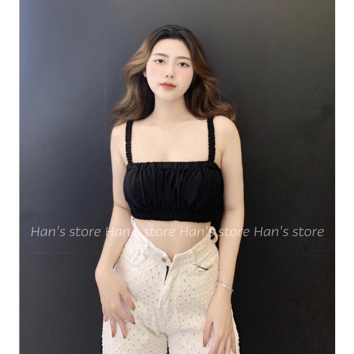 ÁO CROP DÂY NHIỀU MÀU NHÚNG CỰC XINH