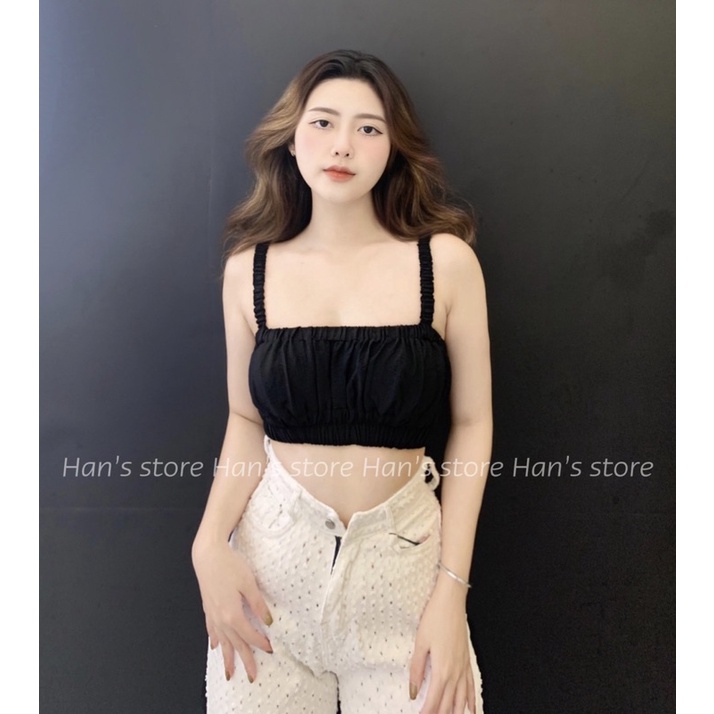 ÁO CROP DÂY NHIỀU MÀU NHÚNG CỰC XINH( ẢNH THẬT) | BigBuy360 - bigbuy360.vn