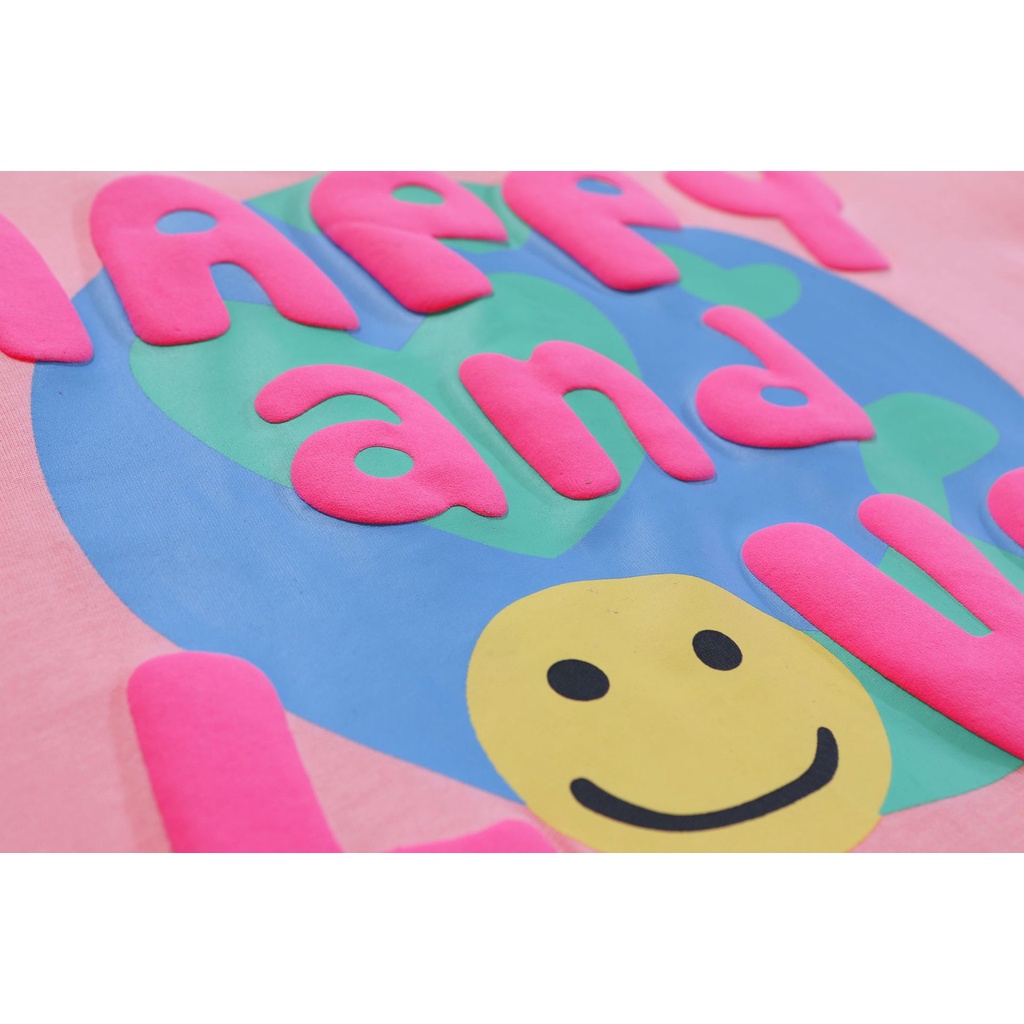 Áo thun form rộng ngắn tay unisex nam nữ NOKO HAPPY AND LOVE - Áo dấu quần free size
