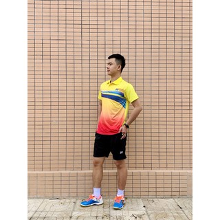 ÁO CẦU LÔNG YONEX CỔ BẺ- VÀNG