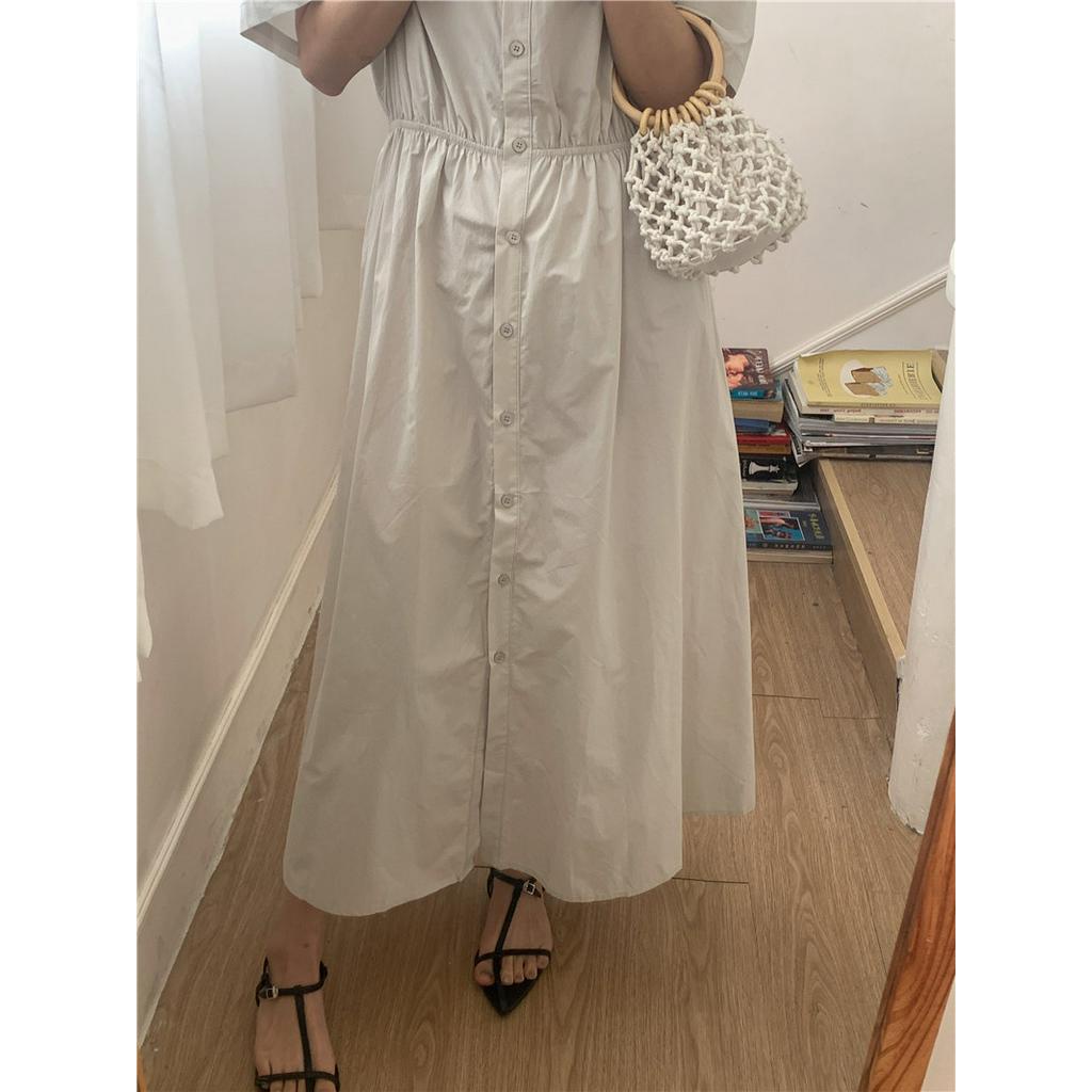 Đầm Thun polo Tay Ngắn Màu Sắc Đơn Giản 63632