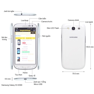 Điện thoại samsung galaxy s3 i9300