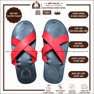 Dép cao su 2 quai chéo nhỏ, dép lốp nam nữ cao cấp 4 màu thương hiệu deplop_official