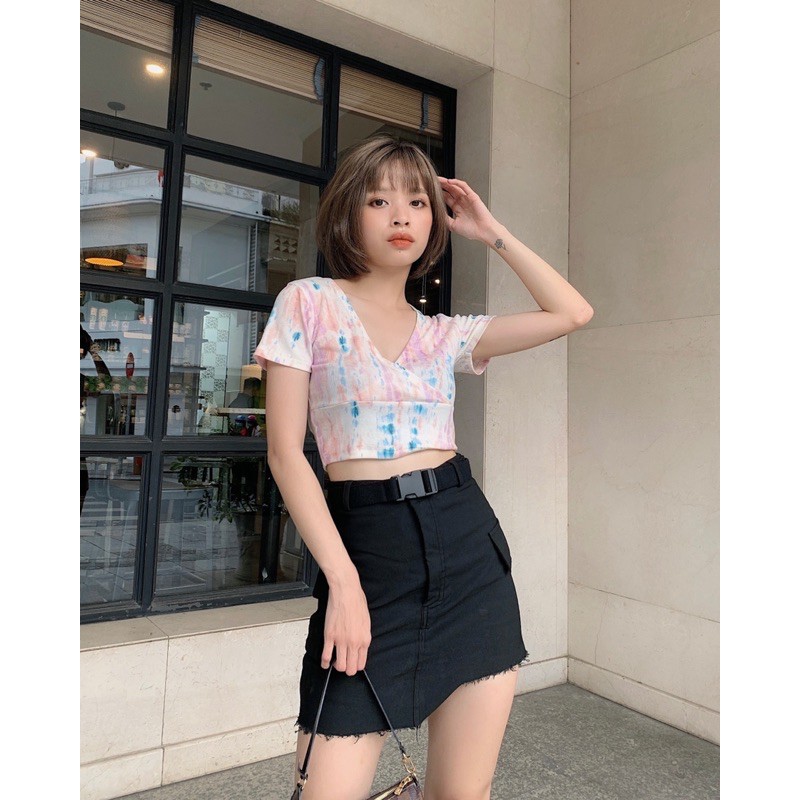 CHEERS - Áo crop chéo ngực (chesy top)