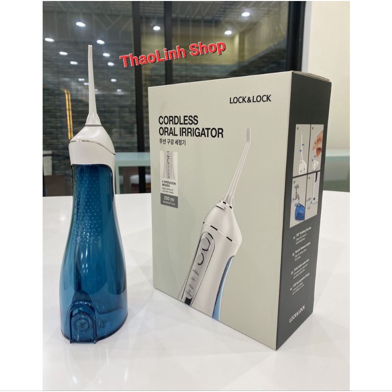 Máy Tăm Nước Không Dây Lock&Lock Cordless Oral Irrigator ENR156BLU ( Chính hãng)