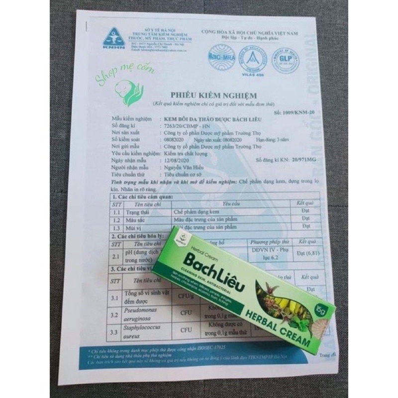 Kem Bôi Da Thảo Dược Bách Liễu 15g