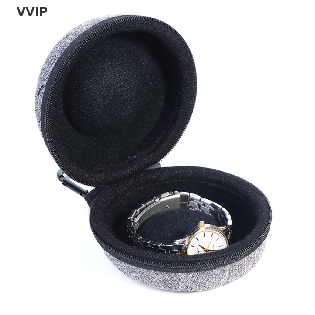 Vvvn Portable Watch Storage Box Single Watch Travel Case Zipper Storage Coin Bag QDD