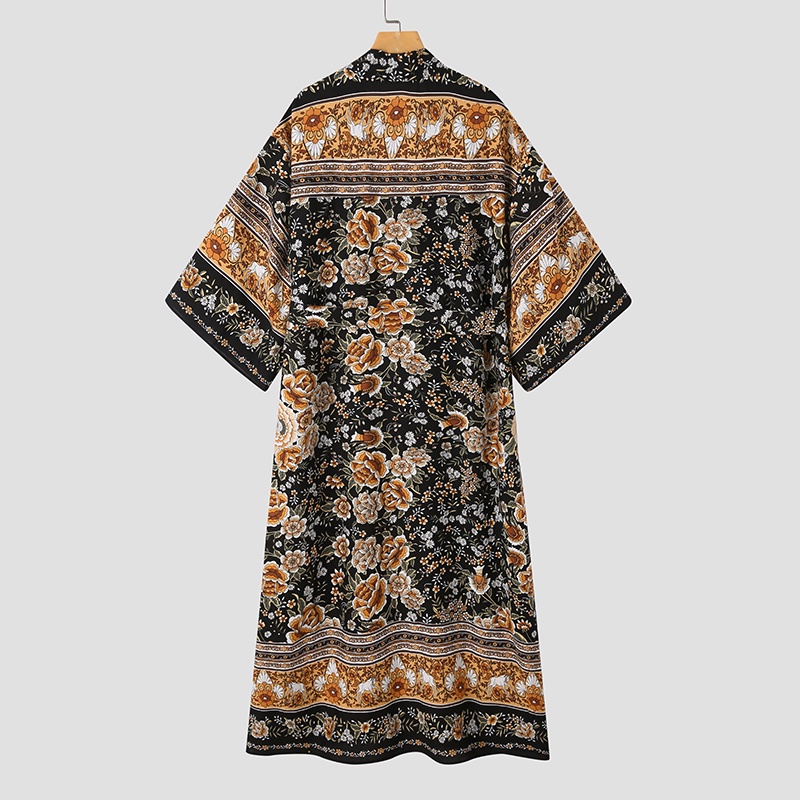Áo khoác cardigan Zanzea tay 3/4 in họa tiết hoa phong cách châu Âu dành cho nữ