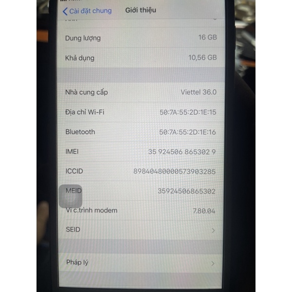 cụm main điện thoại iphone 6 plus 16gb vn/a không có iCloud (iCloud off) rẻ như xác