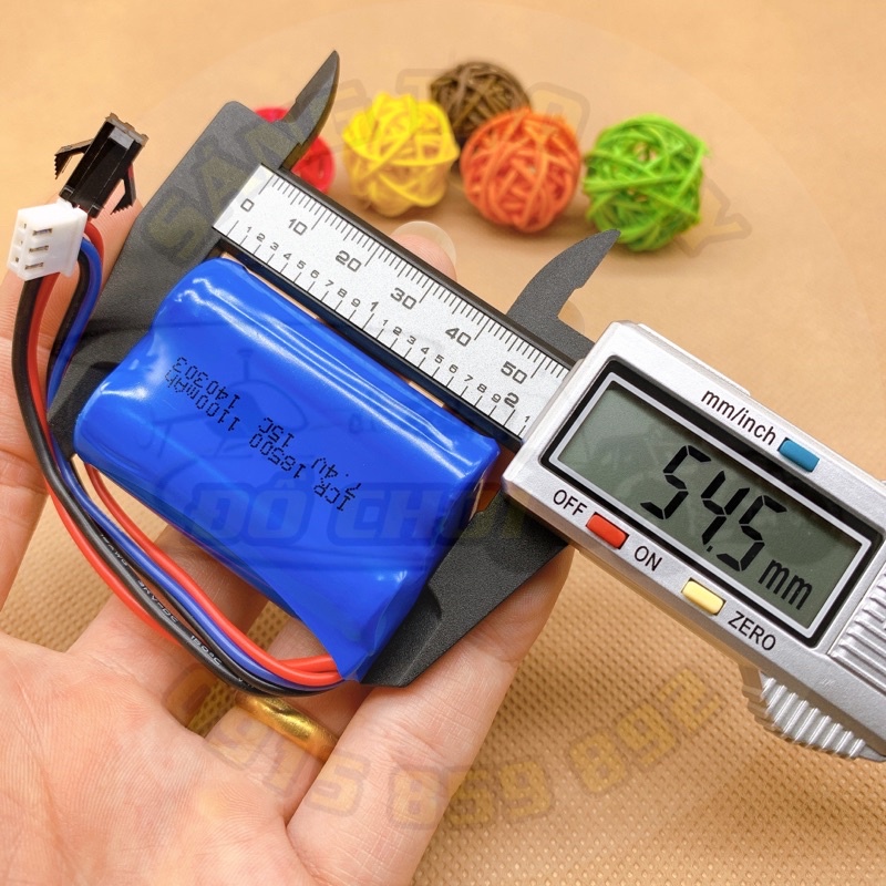 Pin 2S 7.4V 1100mA 15C - Pin có thể sạc lại, sử dụng cho tàu thuyền, ô tô mô hình RC