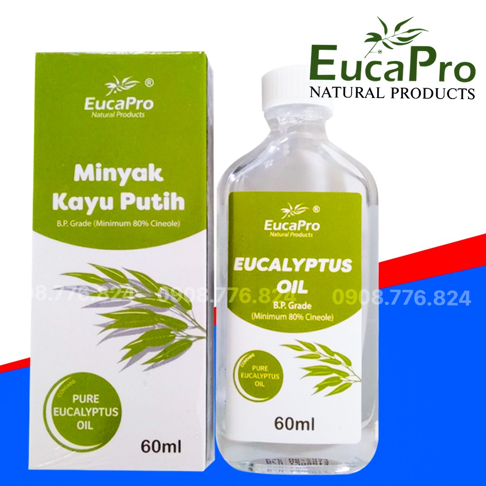 Dầu khuynh diệp Eucapro - Tinh dầu bạch đàn tự nhiên 100% - 60ml hàng nhập khẩu Úc