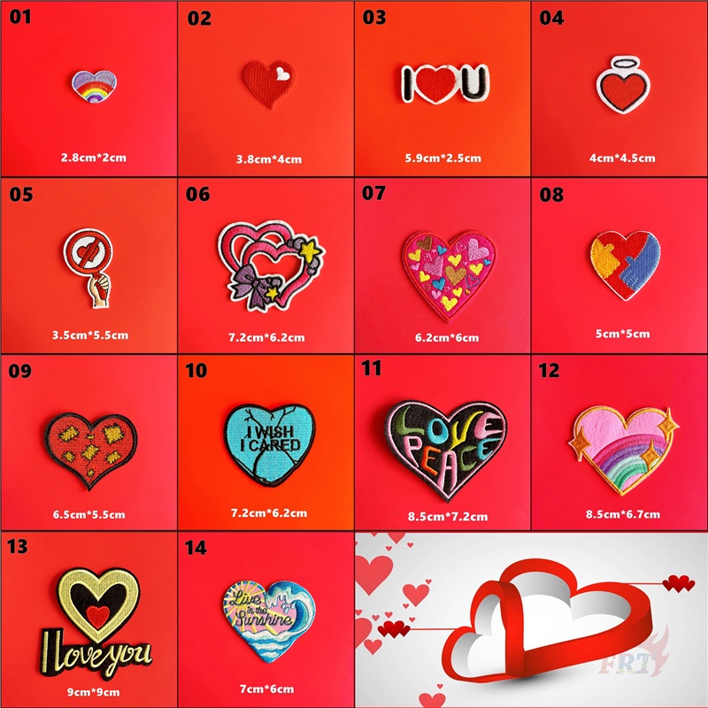 ♥ Miếng Dán Ủi Hình Trái Tim ♥ 1 Sticker Ủi Thêu Hình Ngôi Sao Cầu Vồng