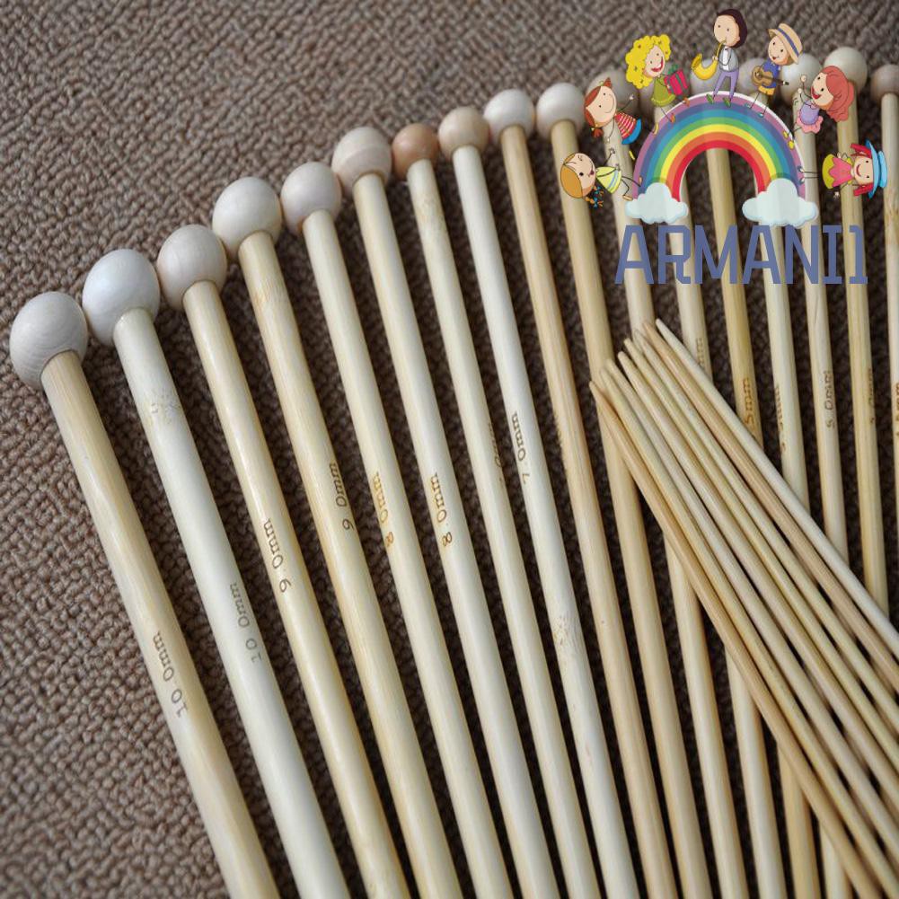 Bộ 36 kim đan len bằng tre 18 kích thước chuyên dụng