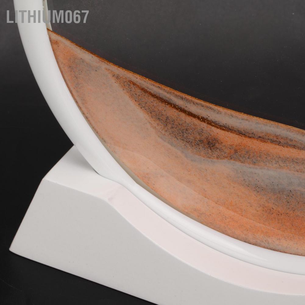 Lithium067 Chuyển động cát nghệ thuật tròn Khung trắng 3D Kính trong suốt cao không phai màu Màu sắc sống Bền chuyển lỏng