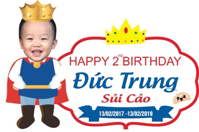 Bảng tên treo sinh nhật cho bé