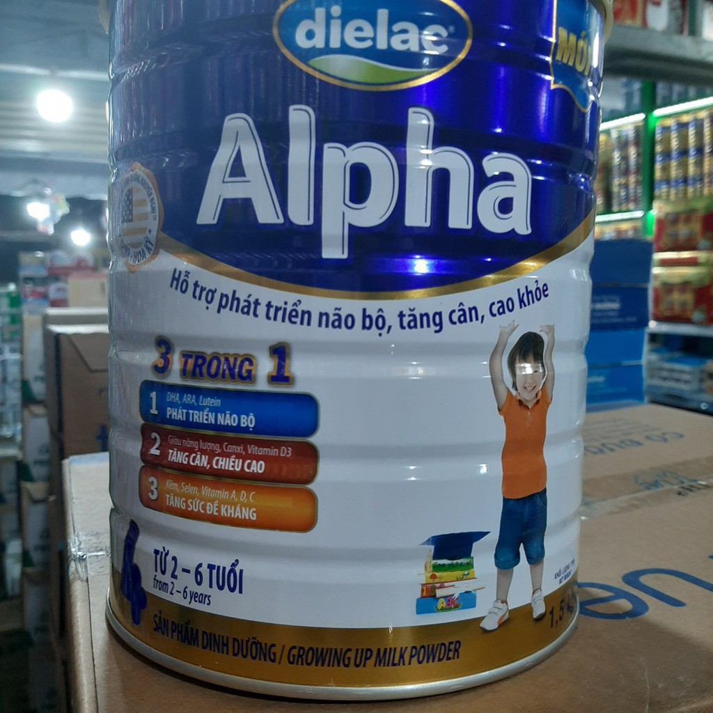 Sữa bột Dielac Alpha 4 1,5kg (cho trẻ từ 2 - 6 tuổi)