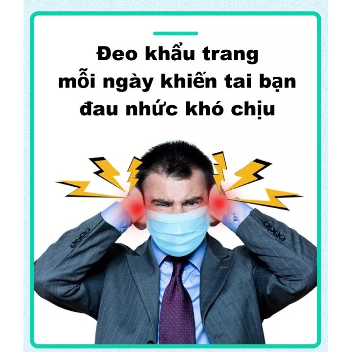 Quai silicone đeo khẩu trang êm tai chống vết hằn đỏ, Chống đau vành tay, hỗ trợ đeo kính không tuột