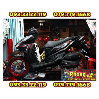 Tem rời vario 150 2017 dán xe đen bóng