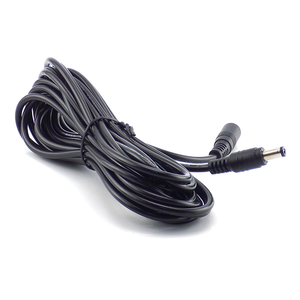 Dây Cáp Nguồn Mở Rộng 5.5x2.1mm 5m 10m 12V DC Dành Cho Camera CCTV Đèn LED Dây