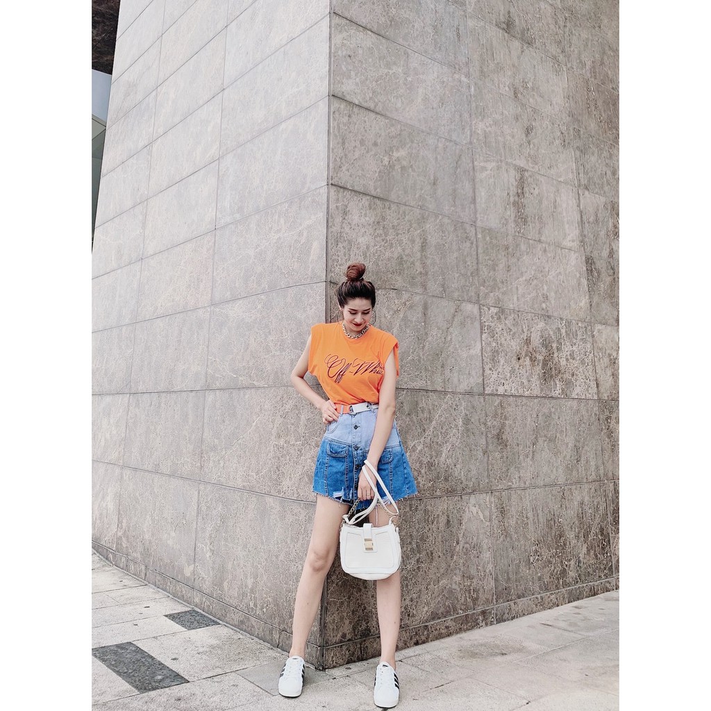 [Mã THJEGGT4 giảm 10K đơn 499K] Quần bò giả váy rách nhẹ dáng chữ A, quần jeans giả váy lưng cao túi hộp. Mã V0115 | BigBuy360 - bigbuy360.vn