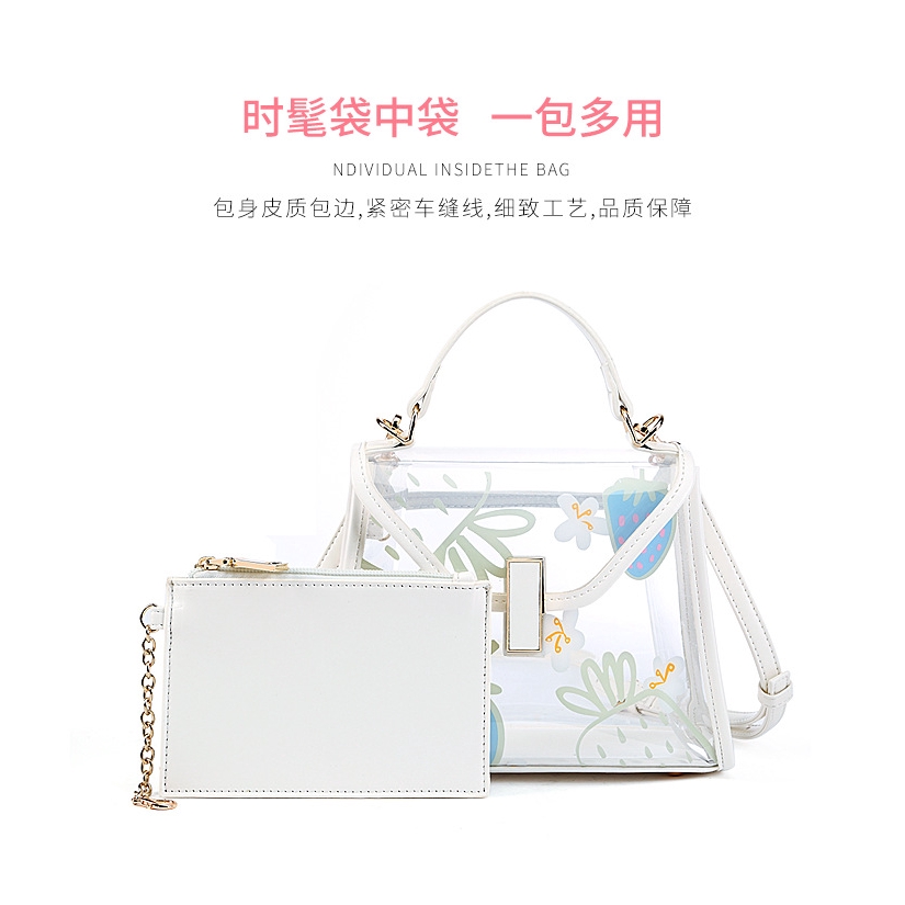 Túi đeo chéo JASMIN NOIR nắp gập bằng da PU phối dây kéo phong cách thời trang đơn giản