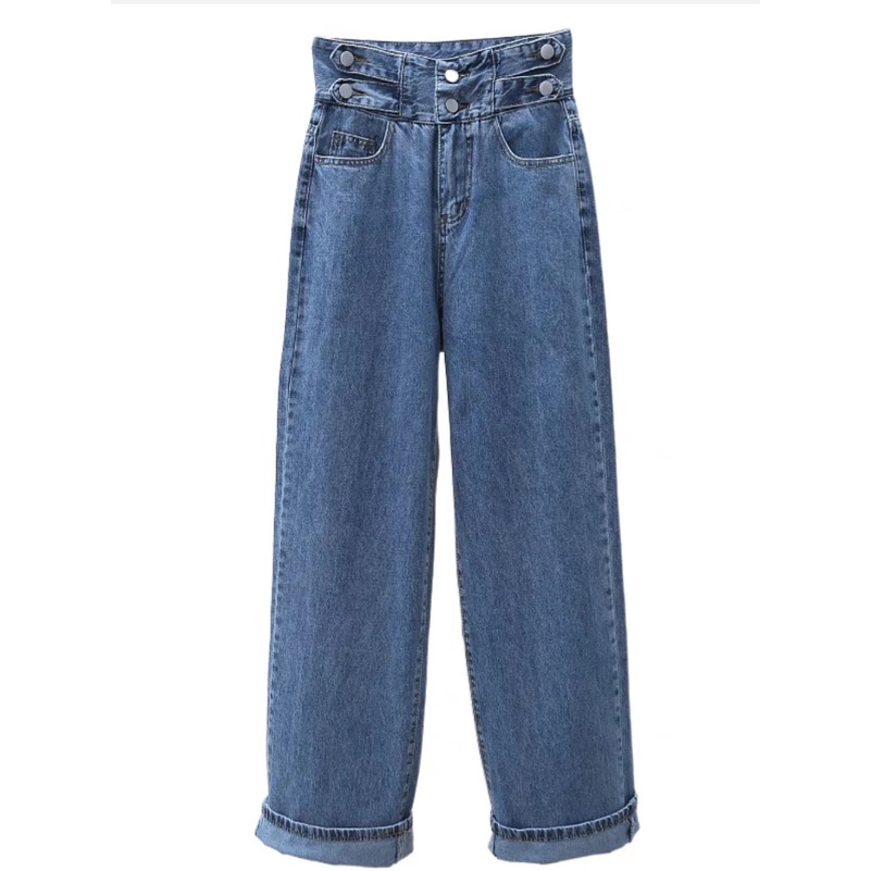 Quần bò baggy nữ quần jean baggy nữ quần jeans nữ cạp cao 3 size S M L hot 2022 SKShop22 | BigBuy360 - bigbuy360.vn