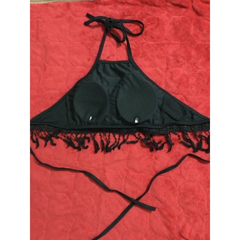 Bikini, Đồ Bơi Đi Biển Hai Mảnh Yếm Tua Rua Chân Váy HM-068
